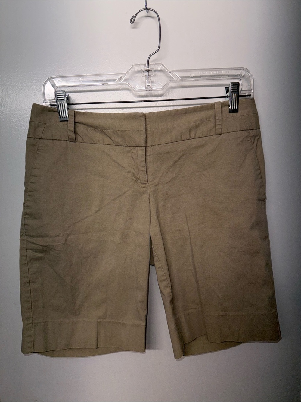 Women’s Khaki Stretch Bermuda Shorts
